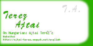 terez ajtai business card